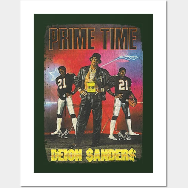 Deion Sanders Primetime Vintage Wall Art by Viking Age